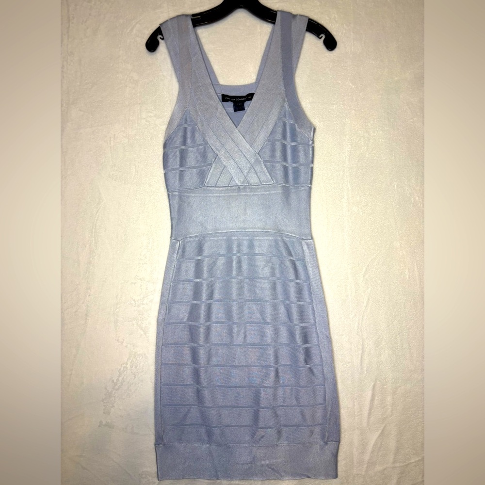 French connection bodycon bandage dress, ice blue 6